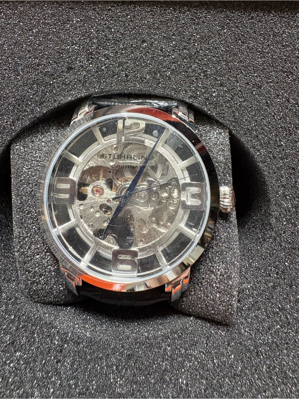 Stührling Original Men’s Skeleton Automatic Watch – Winchester 44 Elite